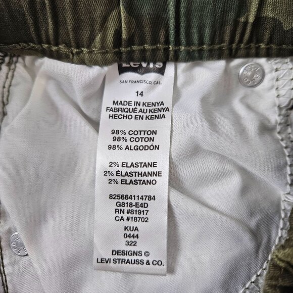 Levi's Boys Jogger Camo Pants 14R 27W 29L Durable & Stylish Hunting School - Picture 12 of 13